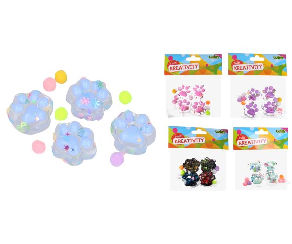 Silikonová packa 3x3x2 cm 4ks dekorace