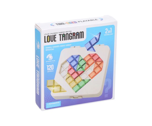 Tangram hlavolam srdce 12cm