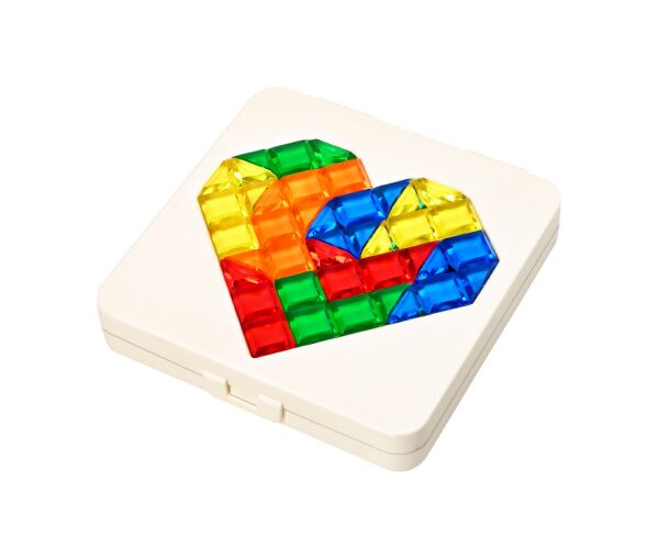Tangram hlavolam srdce 12cm