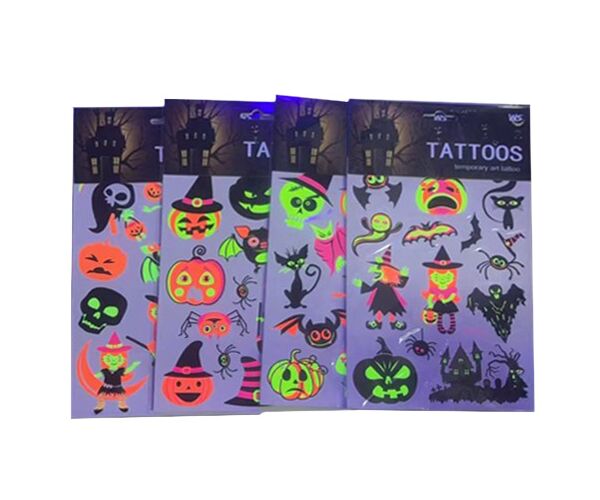 Tetovací obtisky - Halloween 16,5x22 cm fluorescenční