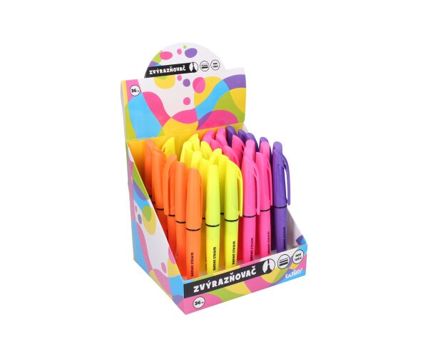 Zvýrazňovač fluo 4 barvy