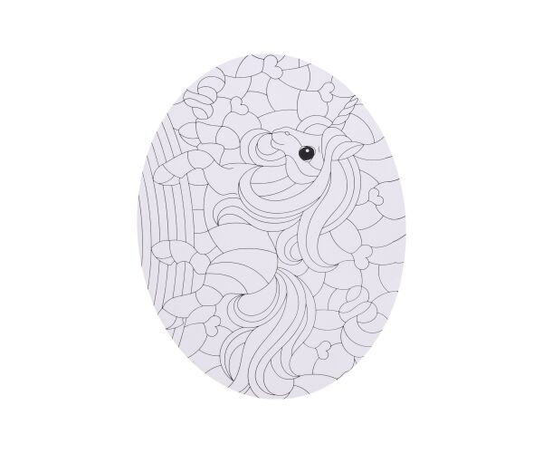 Kreativní set ovál 35x45 cm - vymalování + 2x štětec + barvy