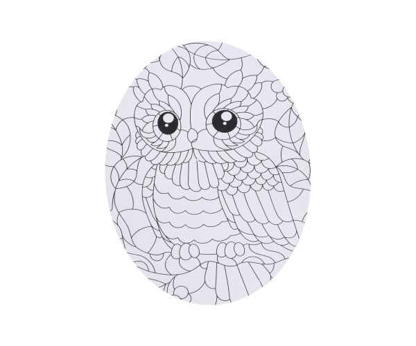 Kreativní set ovál 35x45 cm - vymalování + 2x štětec + barvy