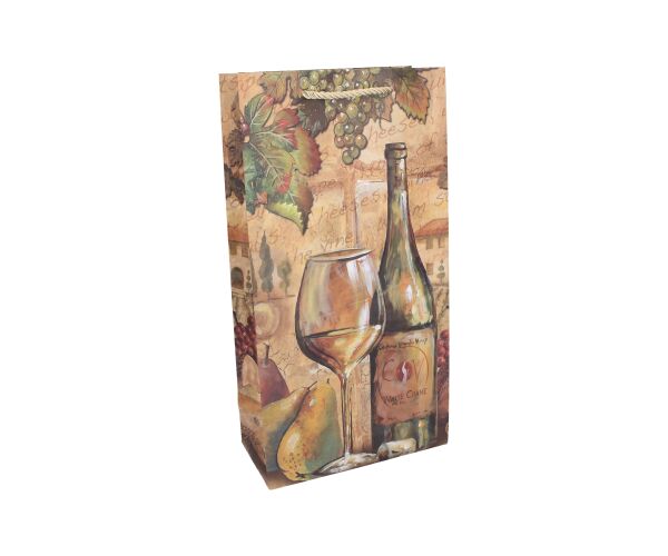 Dárková taška na 2 láhve M 18x35x9 cm Celorok