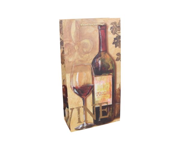 Dárková taška na 2 láhve M 18x35x9 cm Celorok