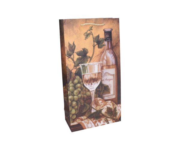 Dárková taška na 2 láhve M 18x35x9 cm Celorok