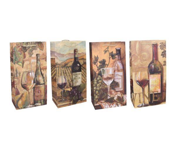 Dárková taška na 2 láhve M 18x35x9 cm Celorok