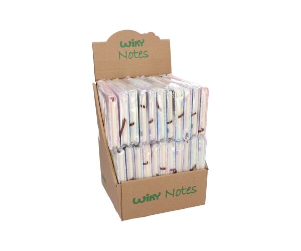 Notes linkovaný s gumou 14x8,6 cm, 80 stran - Barevný