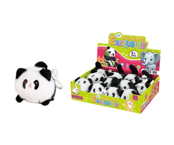 Přívěsek plyšový natahovací panda 8 cm