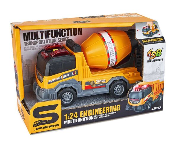 Auto stavební domíchávač s efekty 16 cm