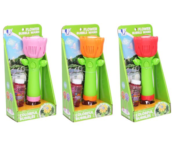Bublifuk růže se světelnými efekty 100 ml 26 cm