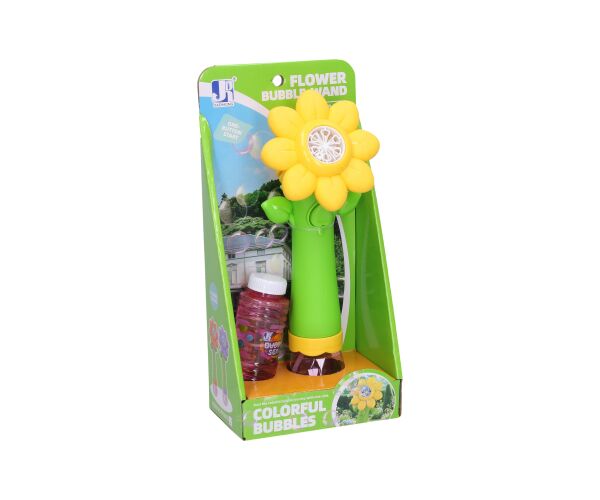 Bublifuk slunečnice se světelnými efekty 100 ml 27 cm