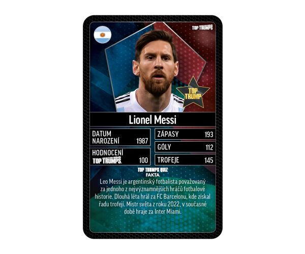 Top Trumps Karetní hra World football Stars