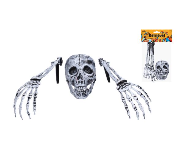 Dekorace Halloween kostlivec ruce + hlava