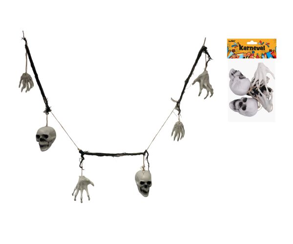 Dekorace Halloween girlanda z kostí 180 cm