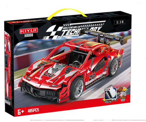 Stavebnice Auto červené 23,6 cm