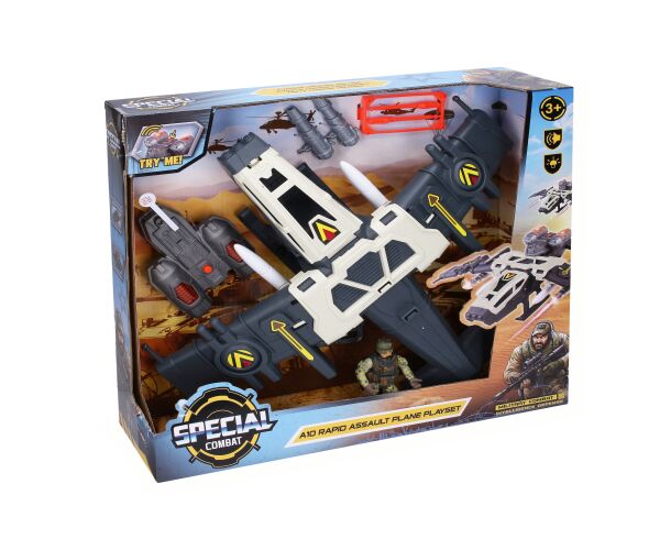 Vojenské letadlo s efekty set 40 cm