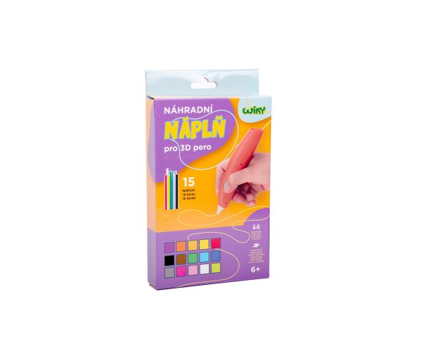 Náhradní náplně do 3D pera WIKY 15x3 m - český obal