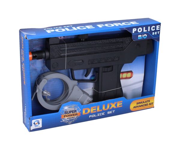 Pistole - Policejní samopal s pouty set 24 cm