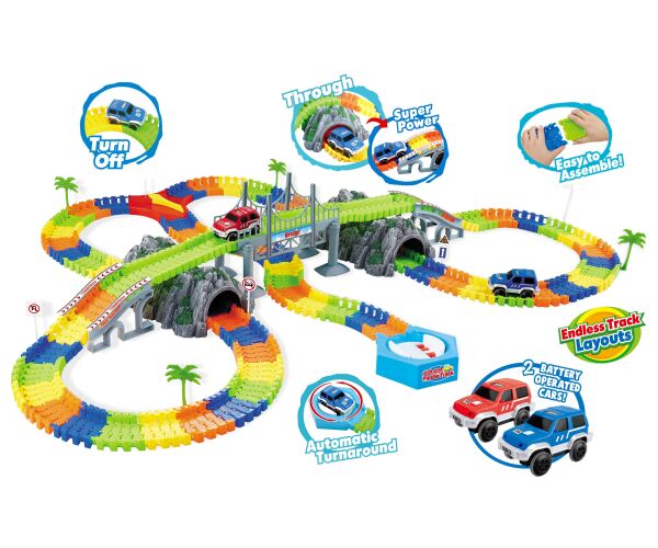 Dráha flexi se dvěma tunely