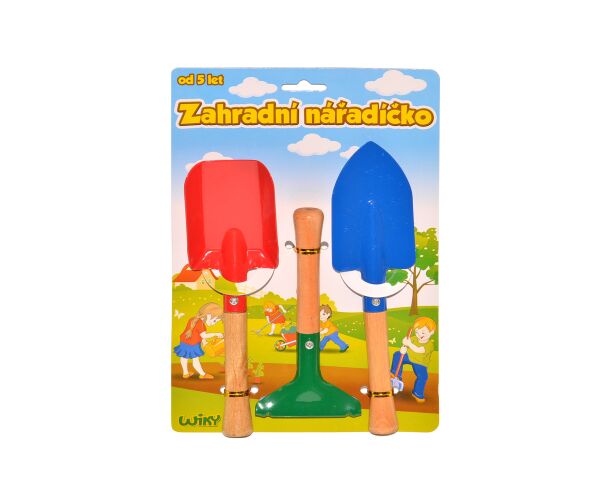 Nářadí zahradní kovové pro děti 3 ks
