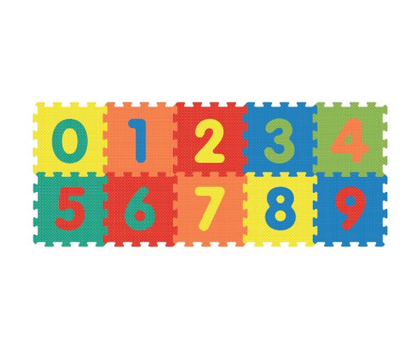 Bloky měkké - Číslice 10 ks 32 x 32 cm