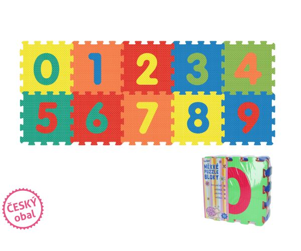 Bloky měkké - Číslice 10 ks 32 x 32 cm
