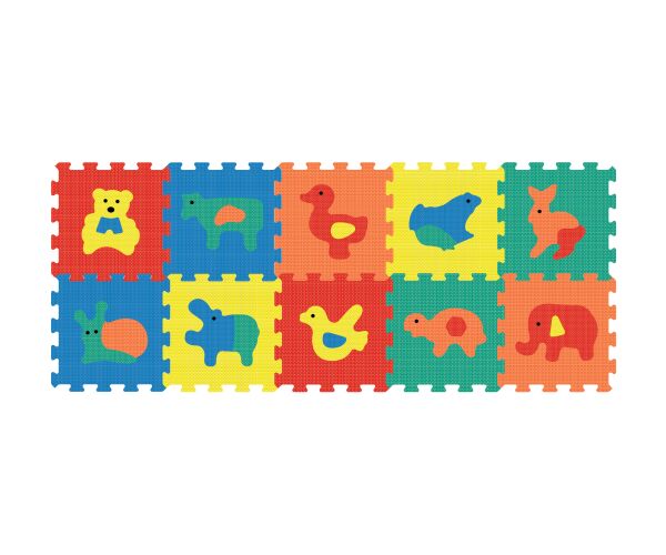 Bloky měkké - Zvířata 10 ks 32x32cm