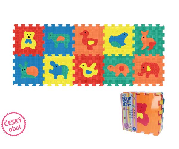 Bloky měkké - Zvířata 10 ks 32x32cm