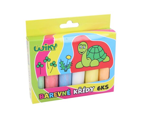 Křídy chodníkové barevné 6ks