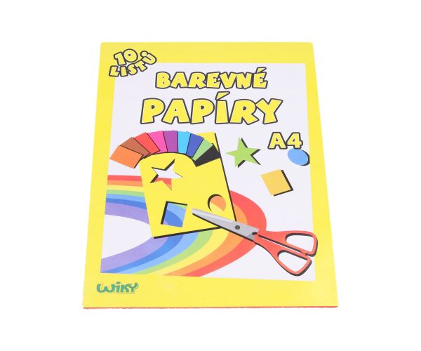 Papíry barevné A4, 10 listů, 180g