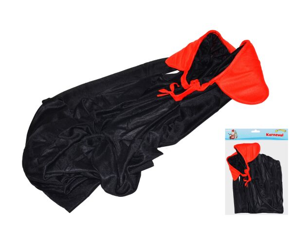 Karneval plášť upír/čert/čaroděj 1,4m