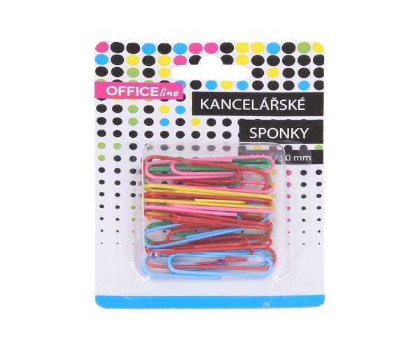Sponka kancelářská barevná 20 ks, 50 mm