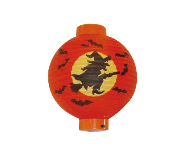 Lampion 20 cm na baterie čarodějnice/halloween