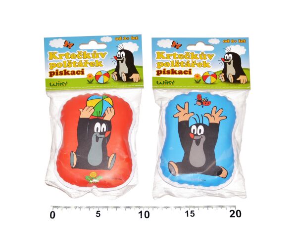 Pískací polštářek - Krtek