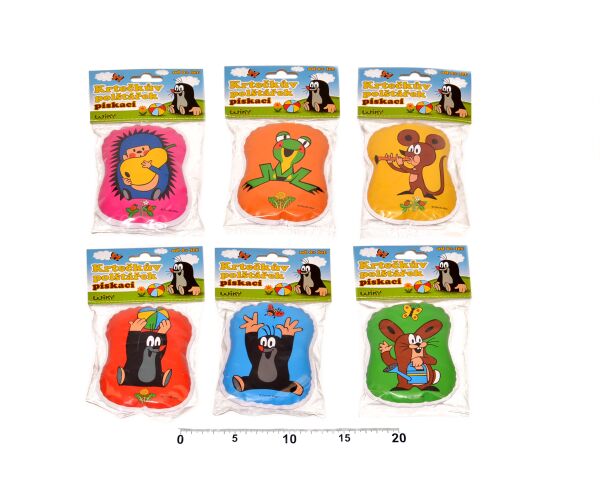 Pískací polštářek - Krtek