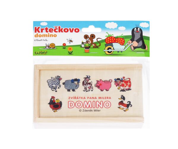 Domino dřevěné Krtek 16x9,2x4,5 cm