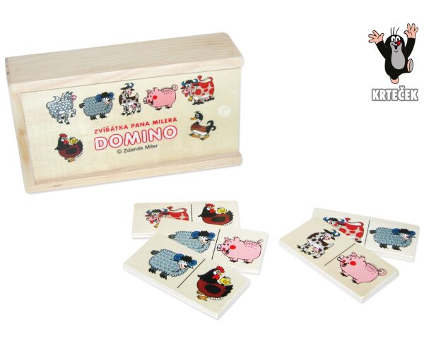 Domino dřevěné Krtek 16x9,2x4,5 cm