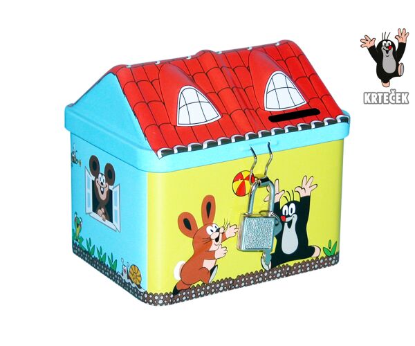 Pokladnička domeček Krtek 12x9,5x10,5 cm