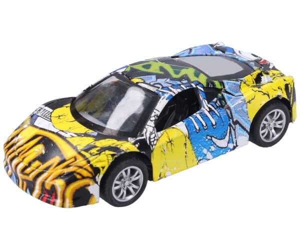 Auto s graffiti kovové 9 cm