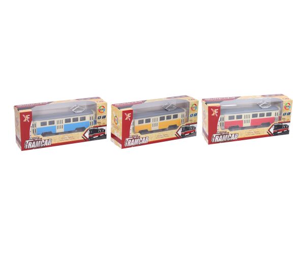 Tramvaj kovová s efekty 16 cm