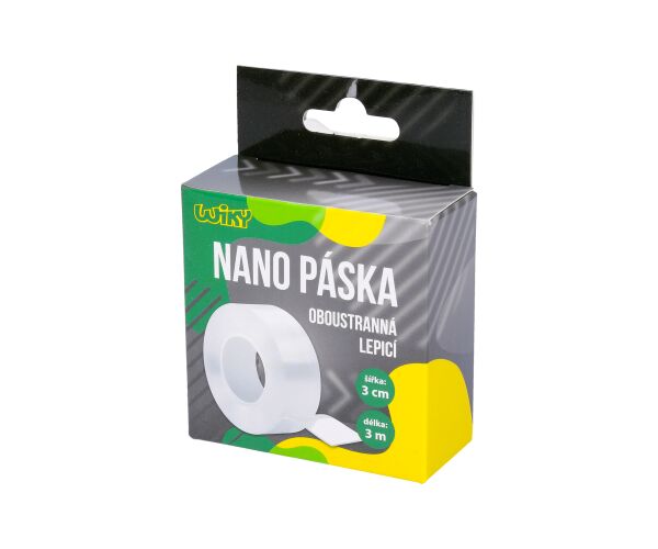 Oboustranná lepící nano páska, 3m x 3cm
