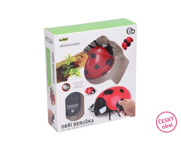 Beruška obří RC na dálkové ovládání 9 cm - český obal
