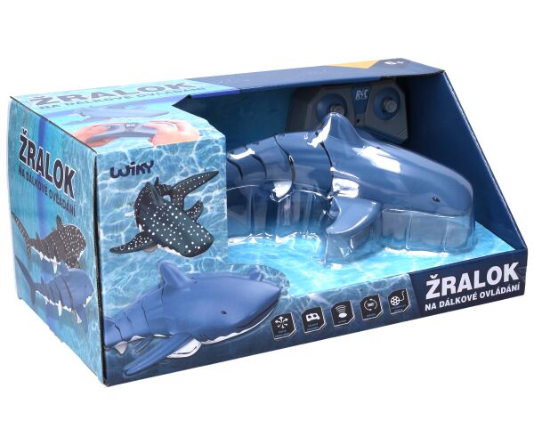 Žralok bílý RC do vody 35 cm - Český obal