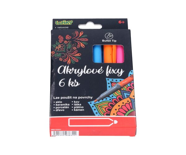 Akrylové fixy 6ks