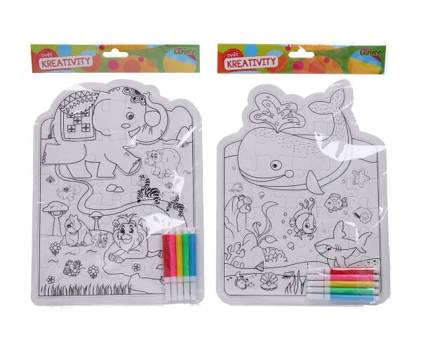 Kreativní set - puzzle + 5ks fix