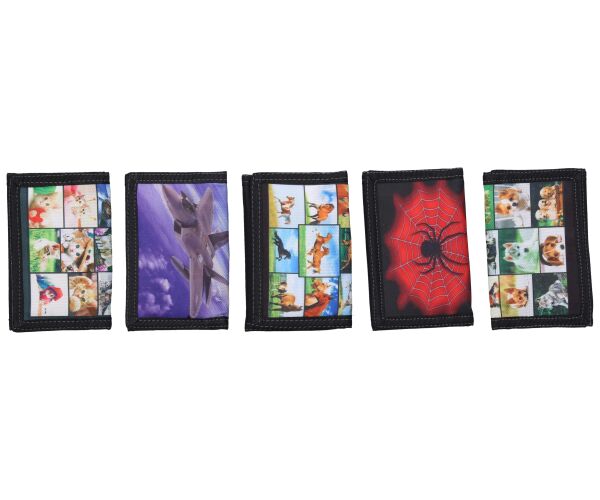 Peněženka na suchý zip 12,5x25 cm MIX