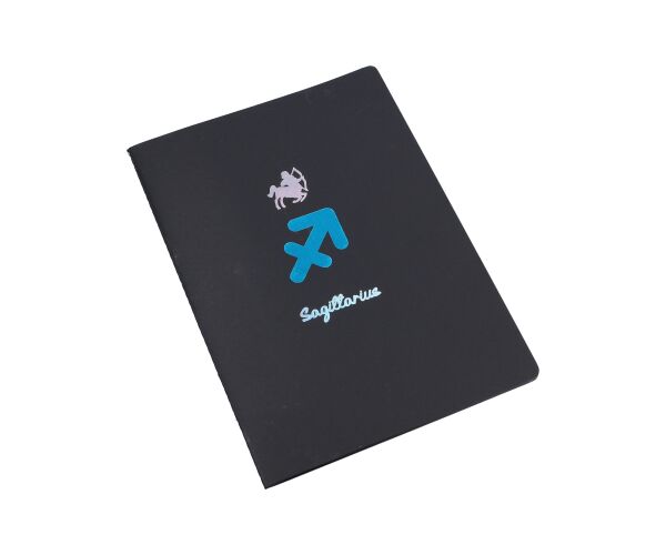 Notes 18,5x25,5 cm, 26 černých linkovaných stran - Zodiac