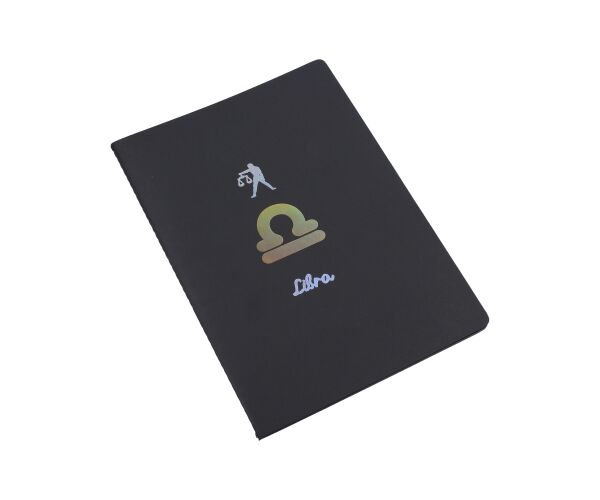 Notes 18,5x25,5 cm, 26 černých linkovaných stran - Zodiac