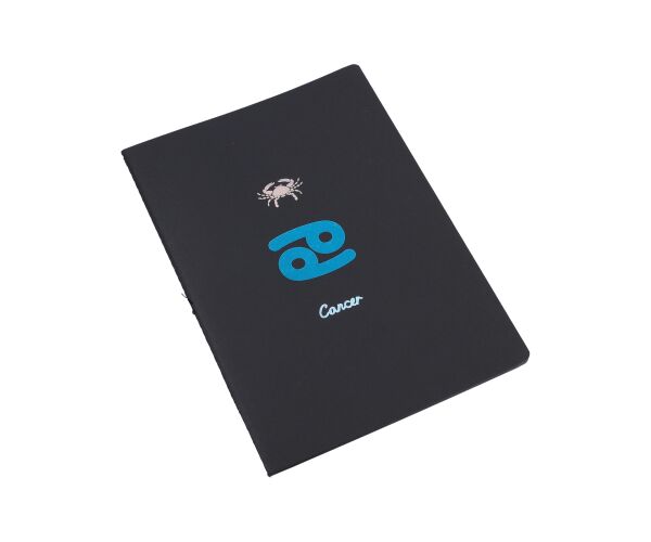 Notes 18,5x25,5 cm, 26 černých linkovaných stran - Zodiac